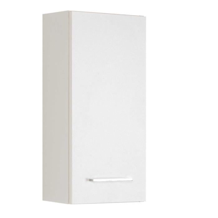 Armoire murale Pares blanche 30 cm de large en aggloméré. Equipée dune porte et de 2 étagères. Armoire murale Pares blanche 30 cm de large en aggloméré. Equipée dune porte et de 2 étagères.