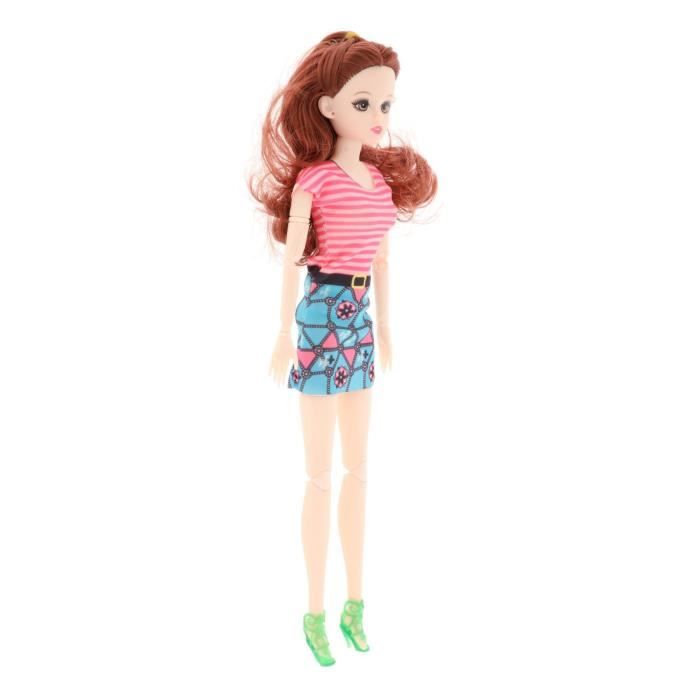 E-TING 10 Pcs = Ensemble de 5 Vêtements de Poupée Tenue Décontractée Hauts + Pantalons avec 5 Paires de Chaussures pour Poupée Fille de 11,5 Pouces