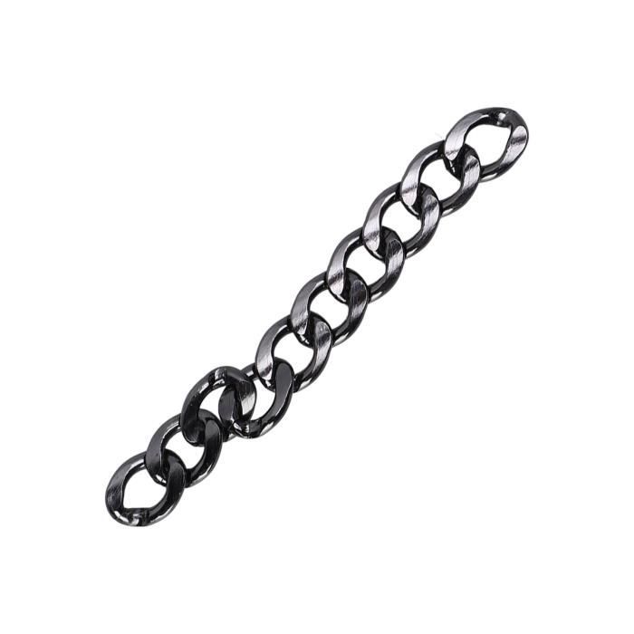 Chaîne à Mailles Gourmette Torsadée Aluminium – 5 Mètres En Rouleau – Maillons 10x6,5x1,8 Mm – Argentée, Pour Bijoux DIY