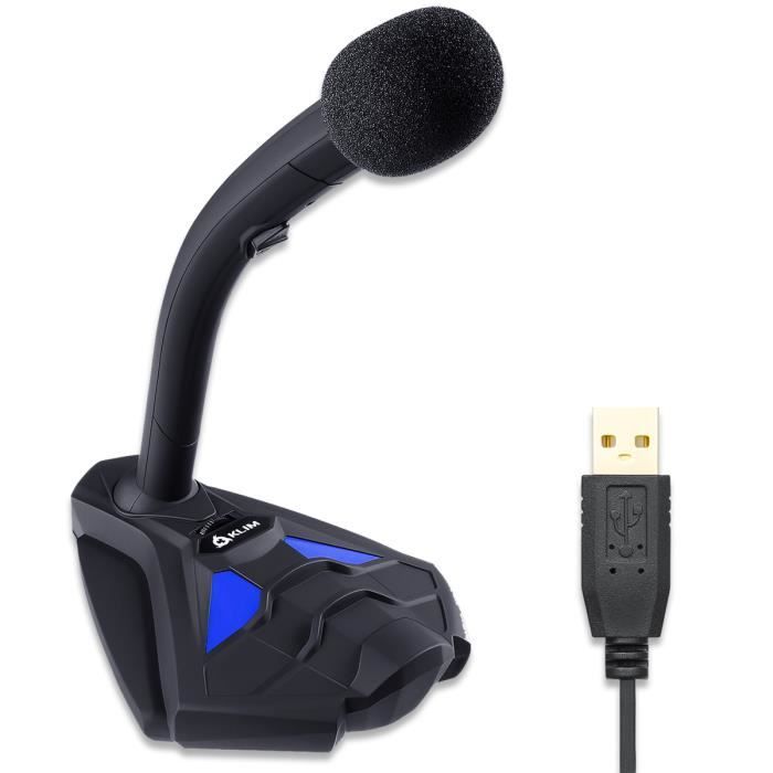 KLIM Voice V2 + Microphone USB de Bureau + Micro Gamer Idéal pour Jeux