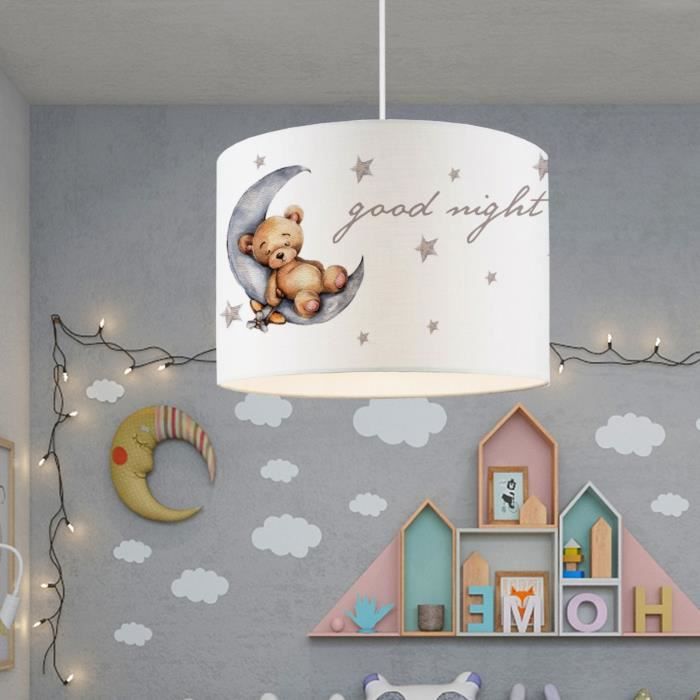 Suspension Rugby pour enfant E27 70 cm motif de nounours