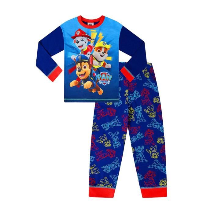 Pyjama Licence Officielle Pyjama Paw Patrol Garçon - Ensemble 2 Pièces 100% Polyester Pyjama 3 Ans