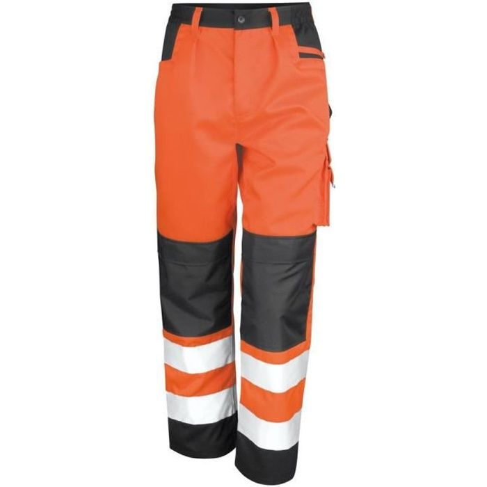 SCRUFFS travailleur PLUS pantalon Cargo noir commerce PRO VINTAGE gratuit genouillères & ceinture 