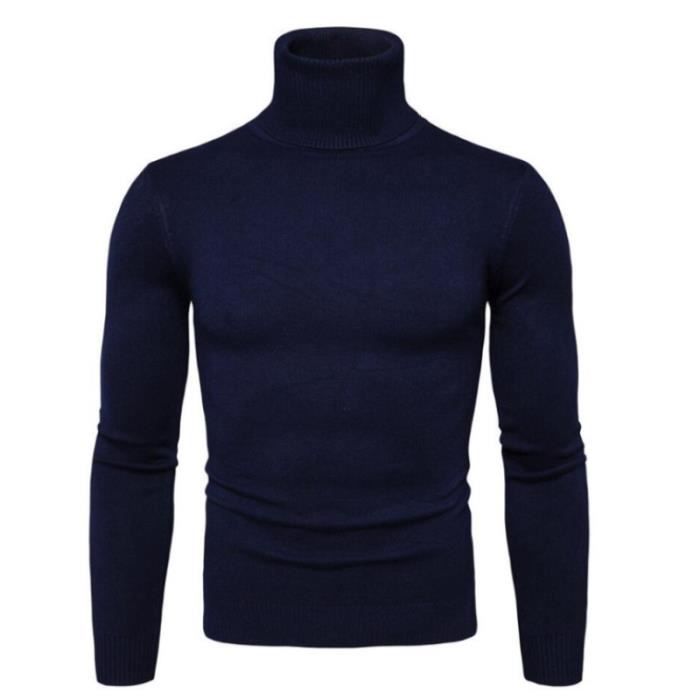 pull col roulé homme
