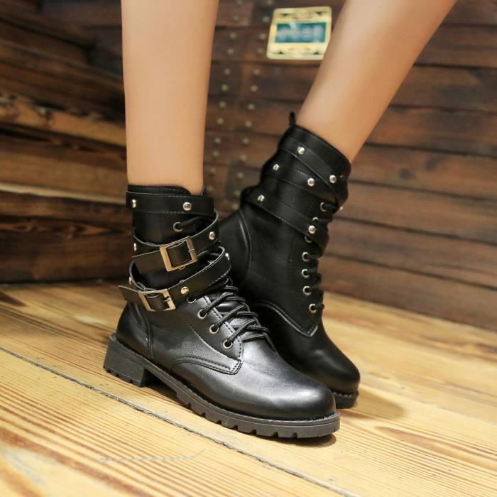 chaussures femme bottines plates