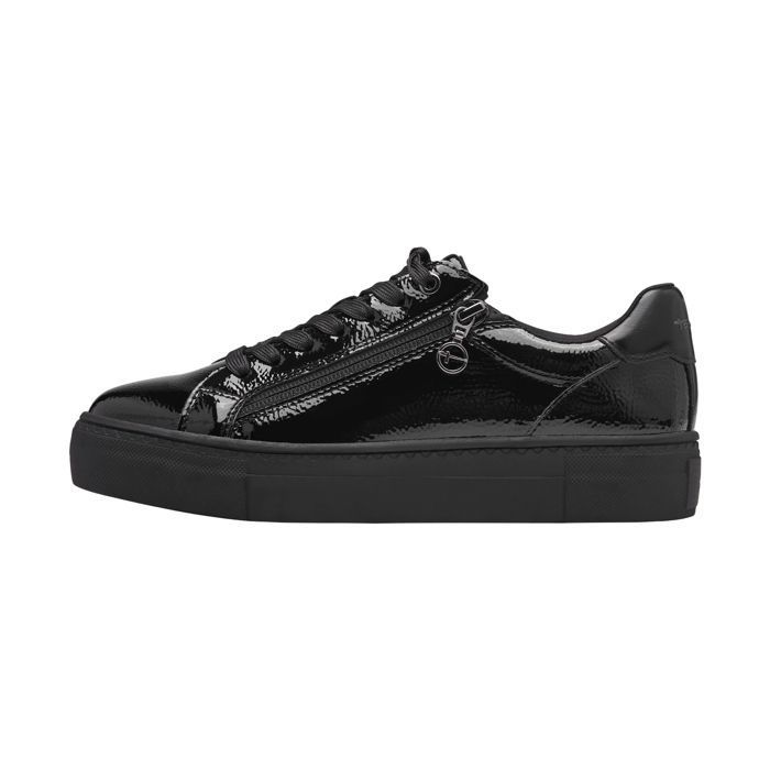 tamaris Basket Basse Cuir Tamaris - Noir Vernis