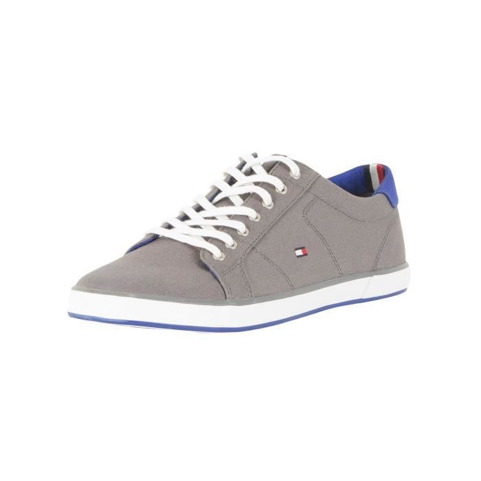 Tommy Hilfiger Homme Baskets en toile drapeau Gris Gris Gris