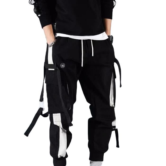 LAOLUO Pantalon Cargo Homme Noir Casual Hippie Jogging Personnalité Trousers de Travail Streetwear Pants Hip Hop Multi-Poches Salopette Sarouel Sports Grande Taille Chic Chino Bas de Survetement LAOLUO Pantalon Cargo Homme Noir Casual Hippie Jogging Personnalité Trousers de Travail Streetwear Pants Hip Hop Multi-Poches Salopette Sarouel Sports Grande Taille Chic Chino Bas de Survetement