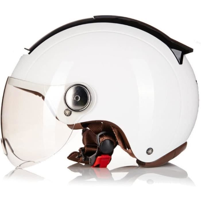 Demi-casque Ultra Léger Moto/scooter - Noir Mat, Homologué DOT, Homme/femme