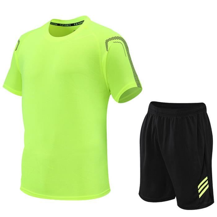 Tee Shirt Running Homme Respirant Séchage Rapide - AIEVIS - Col Rond - Vert  Vert - Cdiscount Sport