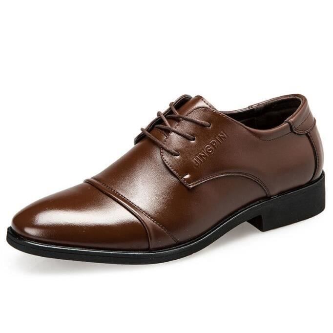 Chaussures Richelieu Brogue Homme Clerget Vintage – Cuir Marron – EU 42
