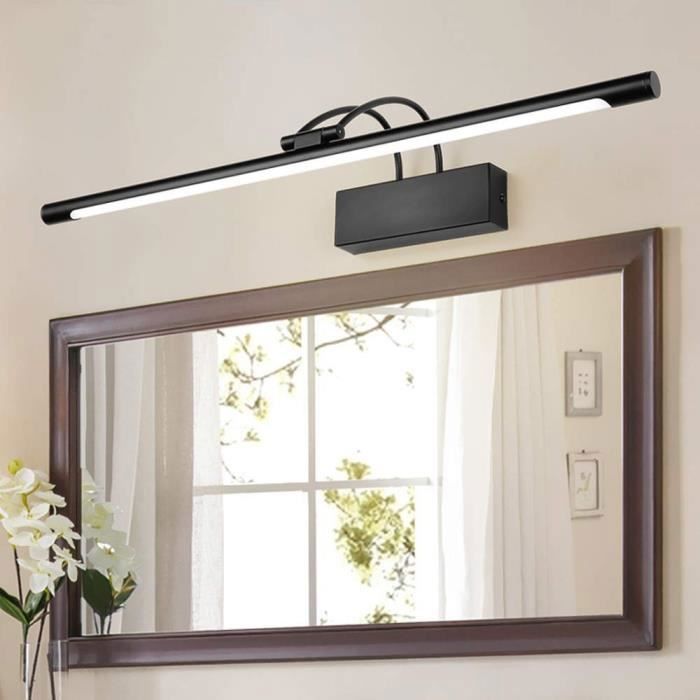 Noir LED Lampe pour Mirior Blanc Froid 6000K Américain Eclairage de Salle de Bain Applique Mural Rural Tableaux Luminaire