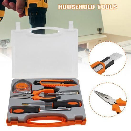 Trousse à Outils PrimeMatik 17 Pièces – Tournevis, Marteau, Pince, Ruban à Mesurer, étui Portable