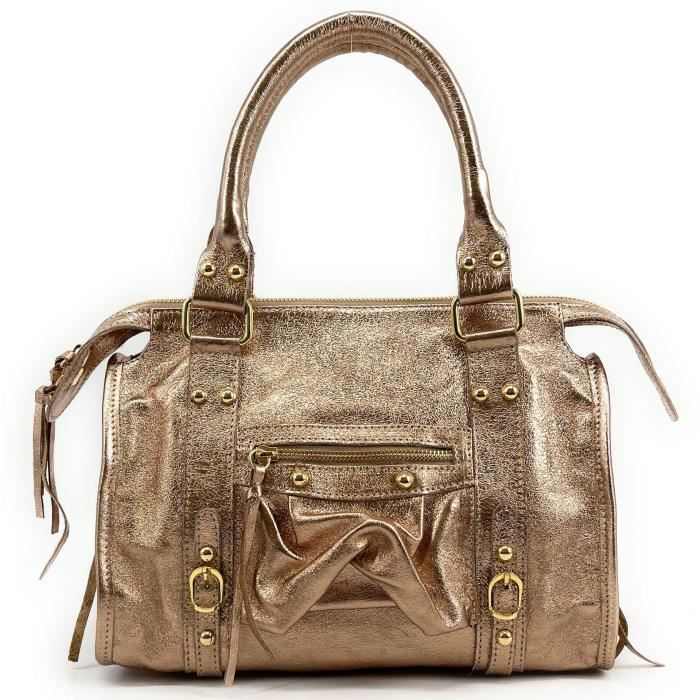 Sac à main OH MY BAG SANDSTORM GOLD Cuir italien brossé