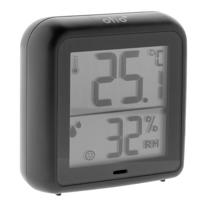 Comparer les prix de Thermomètre - hygromètre intérieur gris anthracite - Otio