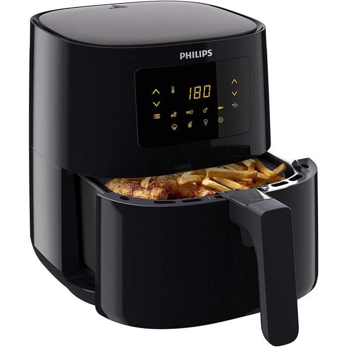 Philips HD9252/90 Airfryer Compact Noir - Bien plus qu'une friteuse : faites cuire, frire, rôtir et griller tous vos aliments