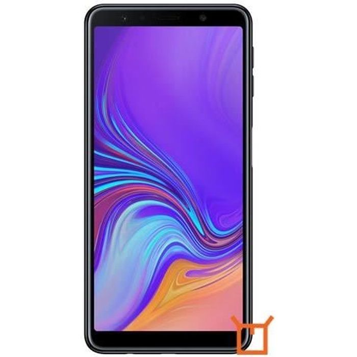 Achat T&eacute;l&eacute;phone portable Galaxy A7 (2018) Dual SIM 64GB 4GB RAM SM-A750F/DS Noir pas cher