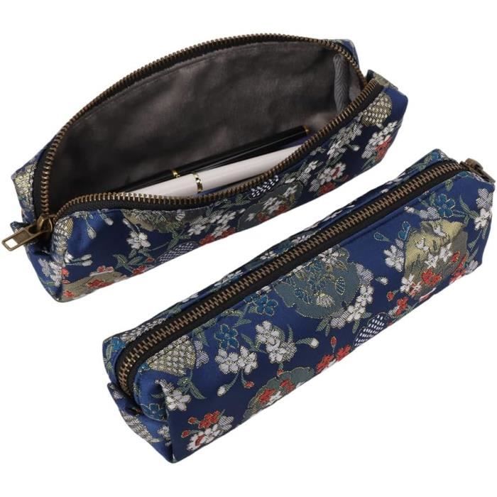 Trousse Scolaire Cute Avec Nœud - Trousse à Crayons Aesthetic Rose, Idéale Aussi Pour Le Maquillage De Voyage