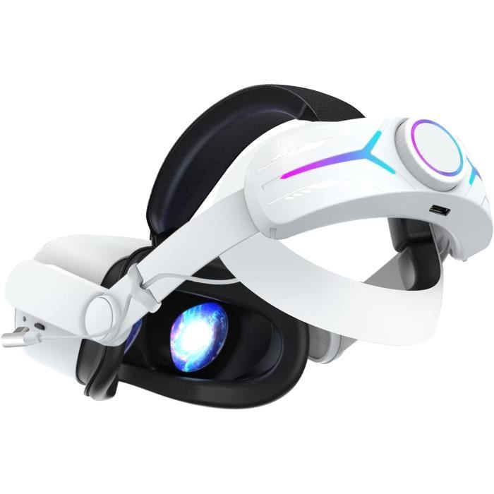 Casque VR Réalité Virtuelle 2K HD Lumière Anti-Bleue Avec Télécommande - Compatible Android & IOS - Blanc