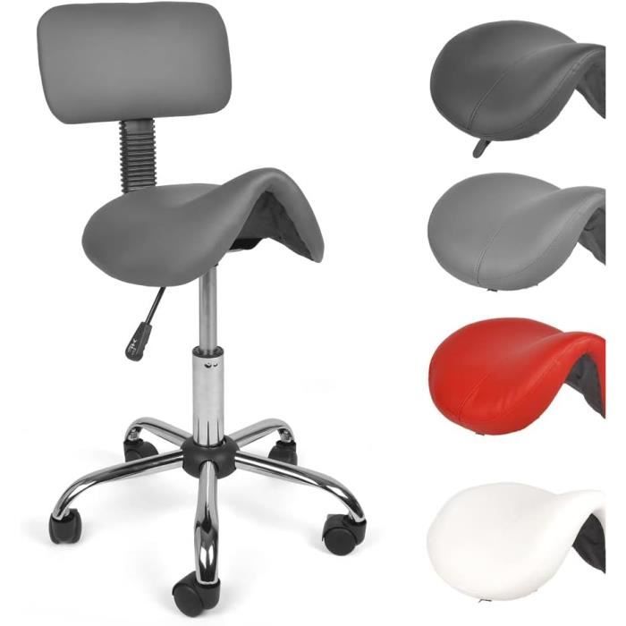 HOMCOM Tabouret à Roulettes Tabouret De Travail Avec Hauteur Réglable 44-56 Cm Et Dossier Pivotant 360 Noir~1sehlr9ea2001 HOMCOM Tabouret à Roulettes Tabouret De Travail Avec Hauteur Réglable 44-56 Cm Et Dossier Pivotant 360 Noir~1sehlr9ea2001