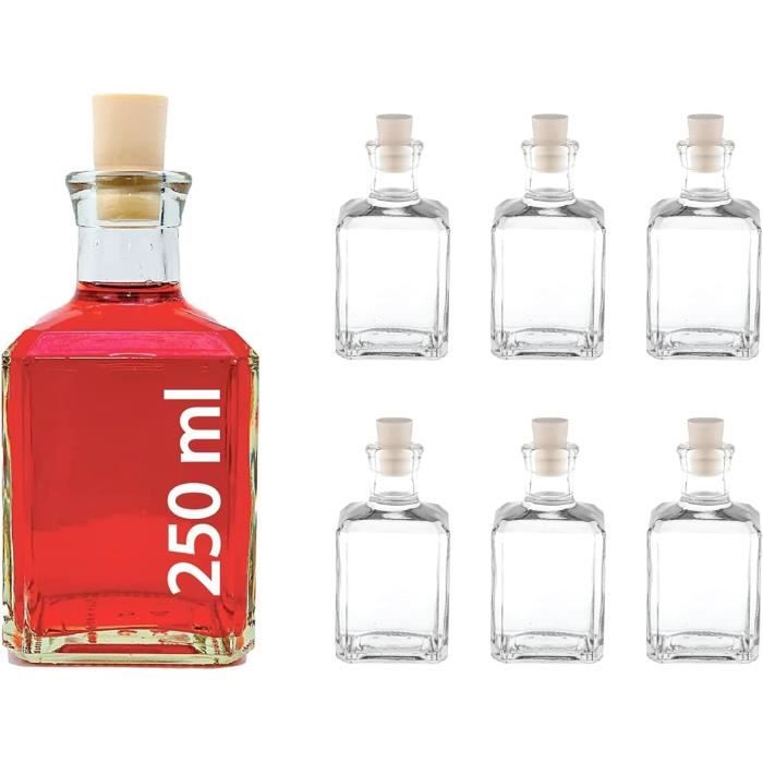6 Bouteilles Marocaines En Verre Et Laiton - 30ml Chacune - Parfaites Pour Huiles, Cosmétiques Ou Déco