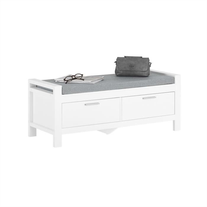 SoBuy FSR74-W Banc de Rangement à Chaussures avec Coussin Rembourré Commode à Chaussures Meuble à Chaussures Meuble dentrée Coffre