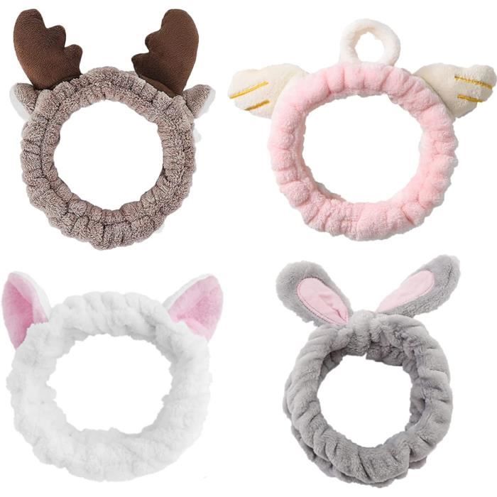 Lot De 4 Bandeaux Pour Cheveux, Noirs, élastiques, Plusieurs Styles, Ondulés, Antidérapants, Avec Dents Antidérapantes, Convient Pour Le Yoga, Le Maquillage, Le Sport, Le Fitness