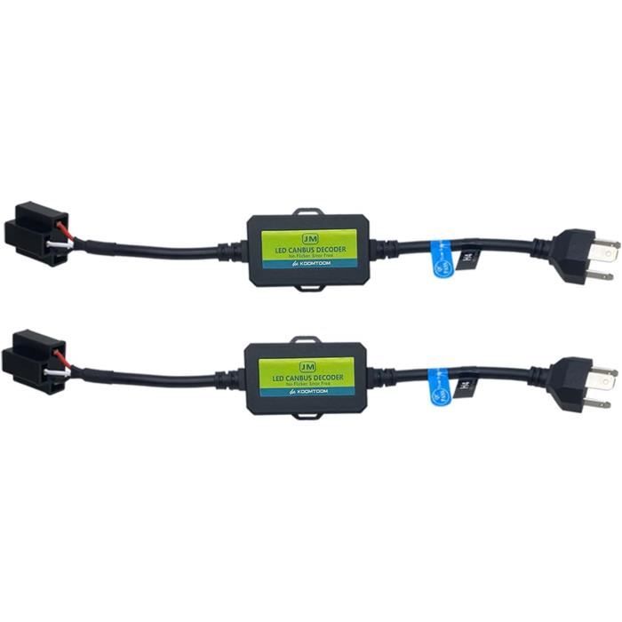 Décodeur Anti-Scintillement H4 LED CANbus – Plug-and-Play, Résistance De Charge, Résistant à L'Eau – Pour Phares H4