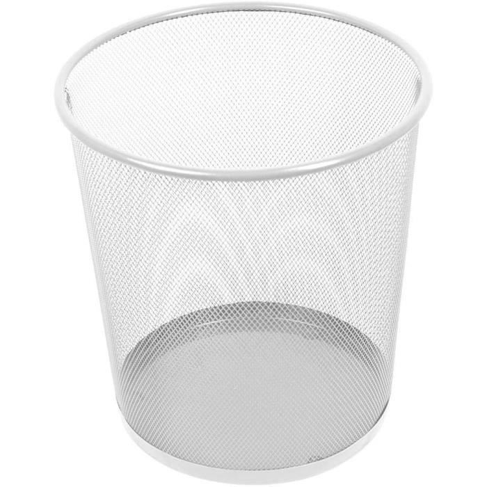 2 Poubelles De Bureau D.RECT 18L Noir - Corbeille à Papier En Treillis Métallique