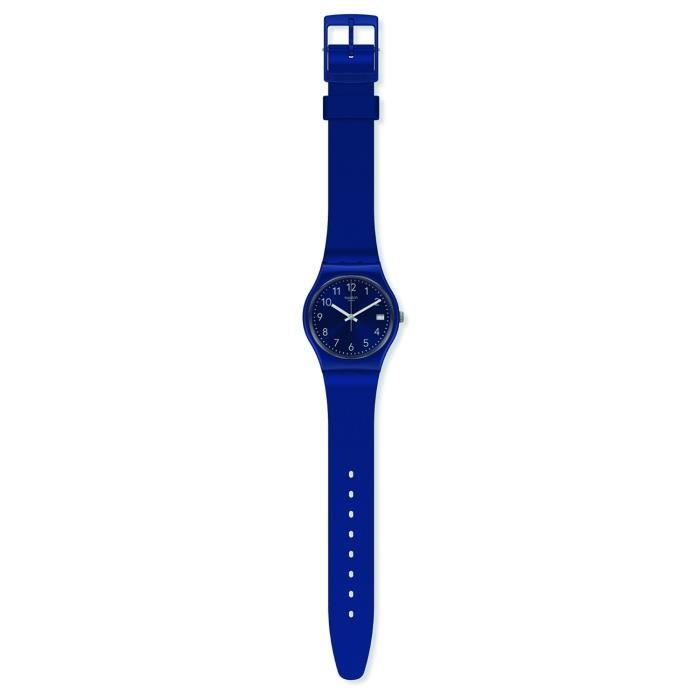 Bracelet silicone / plastique femme - SWATCH - Montre Swatch Originals Gent Silver In Blue Collection Swatch Essentials - Couleur