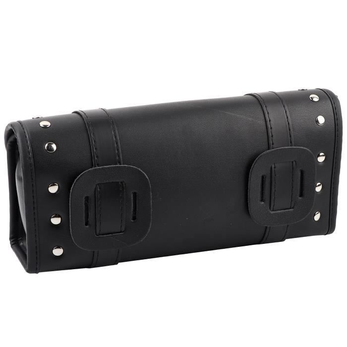 Guidon Outil Sac Cuir Moto Fourche Selle Rangement Pochette
