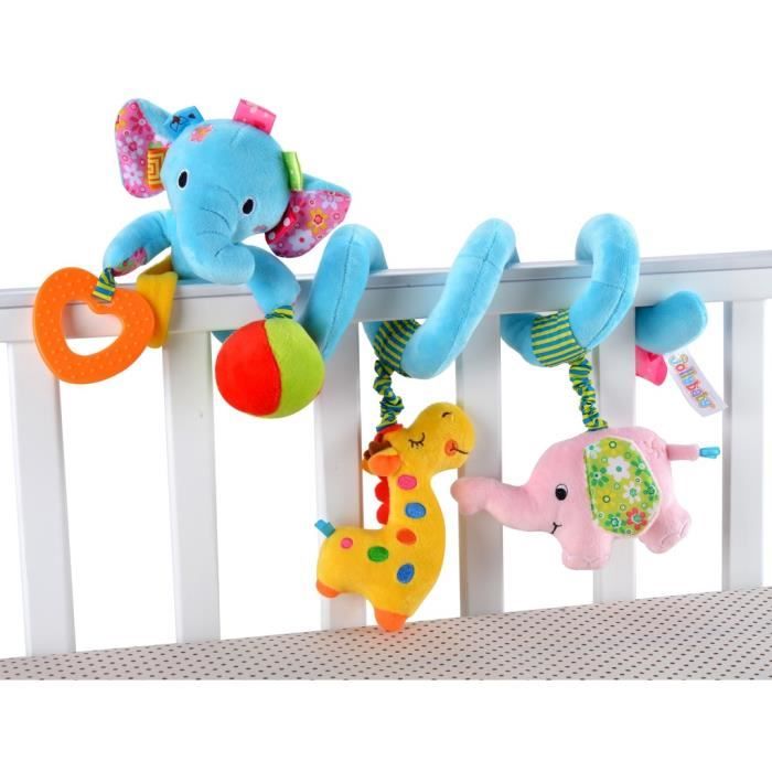 Tofern Tortillon Spirale D Activites Anneau De Dentition Jouet De Lit Poussette Berceau Bebe Animal Peluche Enfant Fille Garcon E Cdiscount Puericulture Eveil Bebe