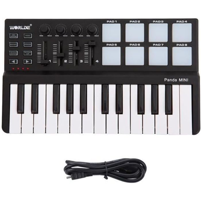 Mini clavier électronique Portable 25 touches USB musical Drum Pad MIDI  Controller - Cdiscount Instruments de musique