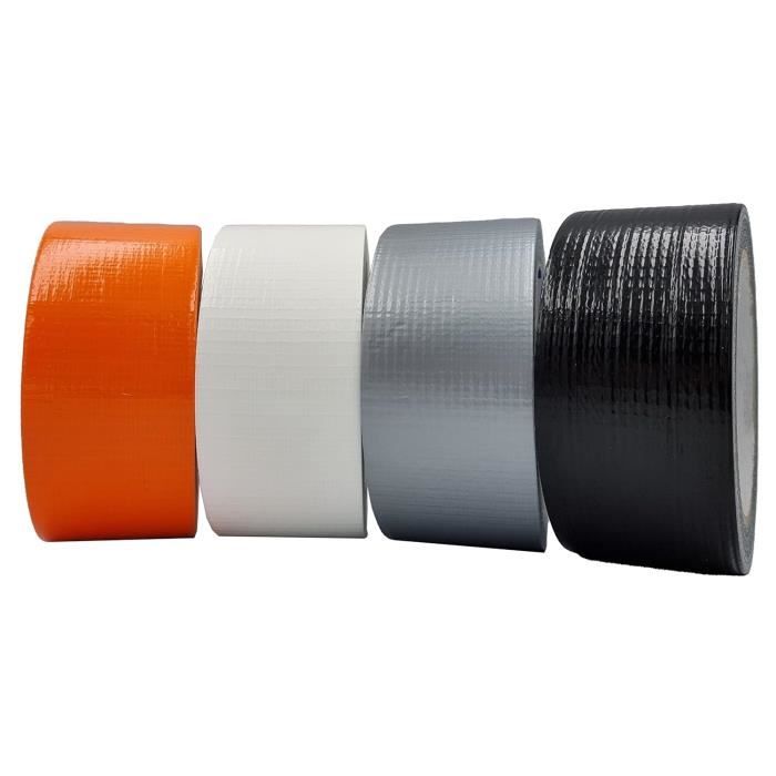 Ruban Adhésif Toilé AiQInu - 3 Rouleaux Noir 20m X 50mm - Extra Fort, étanche - Pour Réparation Intérieur/extérieur