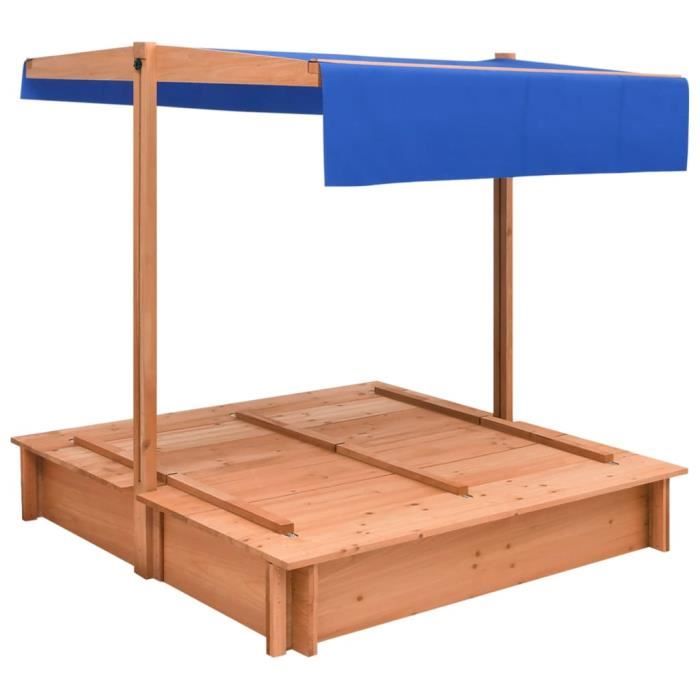 AIYAPLAY Bac à Sable En Bois En Forme De Bateau – Avec Couvercle UV, Gouvernail, Sièges, Fond Non-Tissé, 133 X 101 X 141 Cm, Jaune