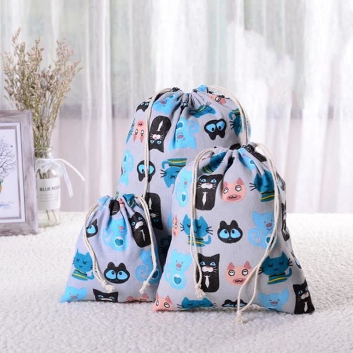 Lot De 25 Sacs Cadeau Coton HERZWILD - Sachets Cordon Réutilisables 15x20 Cm - NEUF