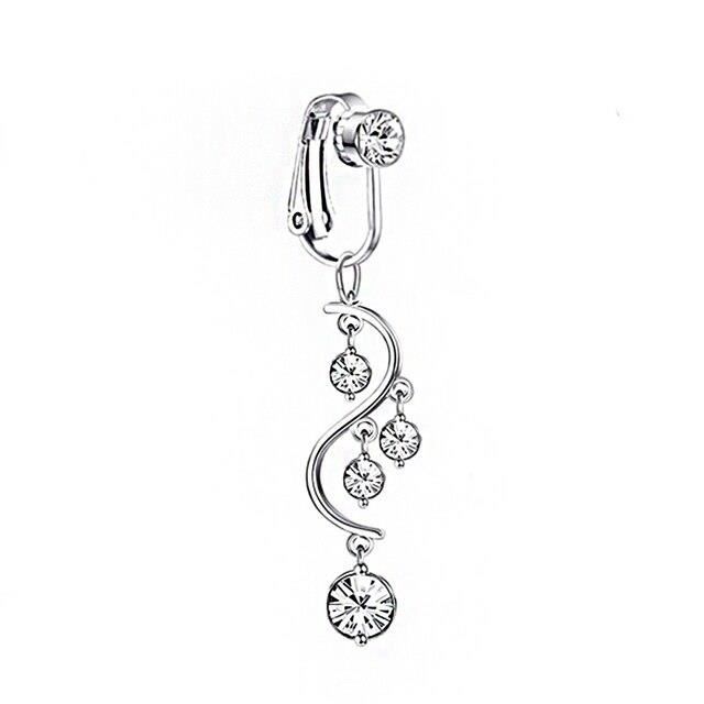 Mayhoop Lot De 2 à 3 Faux Piercings De Nombril à Clipser En Acier - 5