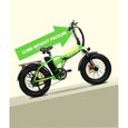 Vélo électrique pliable BAOLUJIE D1 - 1000W 48V 12.5AH - Shimano 7 vitesses - Pneus Tout-Terrain-Vert-1