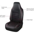 Goodman-Lot de 2 housses de siège avant de voiture classiques de luxe en simili cuir imperméable pour siège de voiture Compatible 6-1