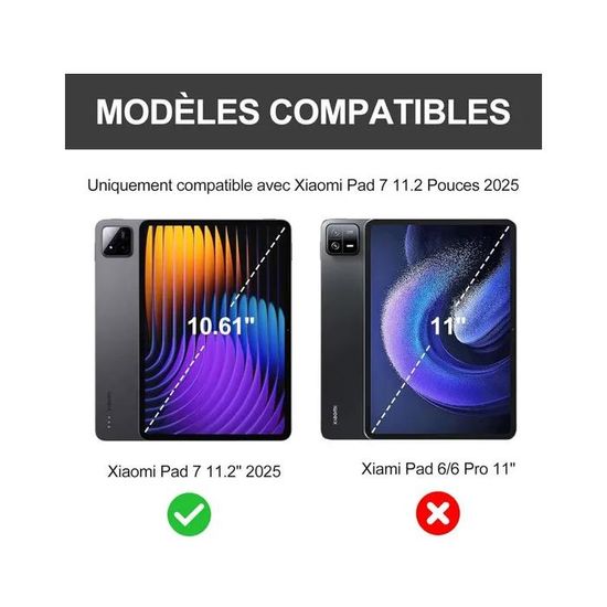Coque Clavier Bluetooth Pour Xiaomi Pad 7/7 Pro 11,2" 2025 - Clavier AZERTY Français Magnétique Détachable, étui Protecteur Vert Clair - 5