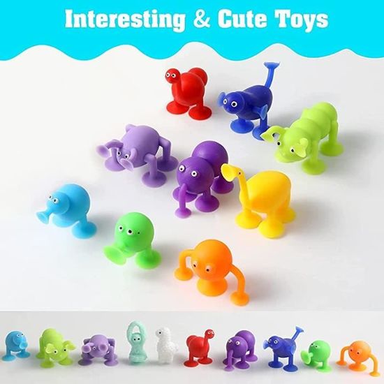 BelleStyle Jouets à Ventouse Silicone, 26 Pièces Jouets de Bain pour BelleStyle Jouets à Ventouse Silicone, 26 Pièces Jouets de Bain pour