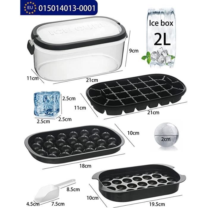 Bac a Glacon avec Couvercle, Moule à Glaçons, 54PCS Ice Cube Grand  Récipient Sans BPA Pour Café Nourriture Cocktails noir - Achat / Vente bac  - sac a glacons Bac a Glacon