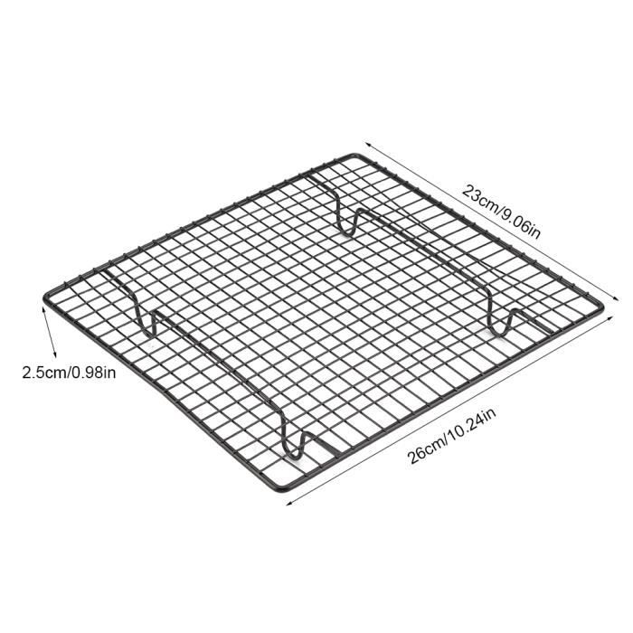 Lot De 2 Grilles De Refroidissement 30x20 Cm En Acier Inoxydable - Avec Brosse De Cuisson Refroidisseur Gâteau Pain
