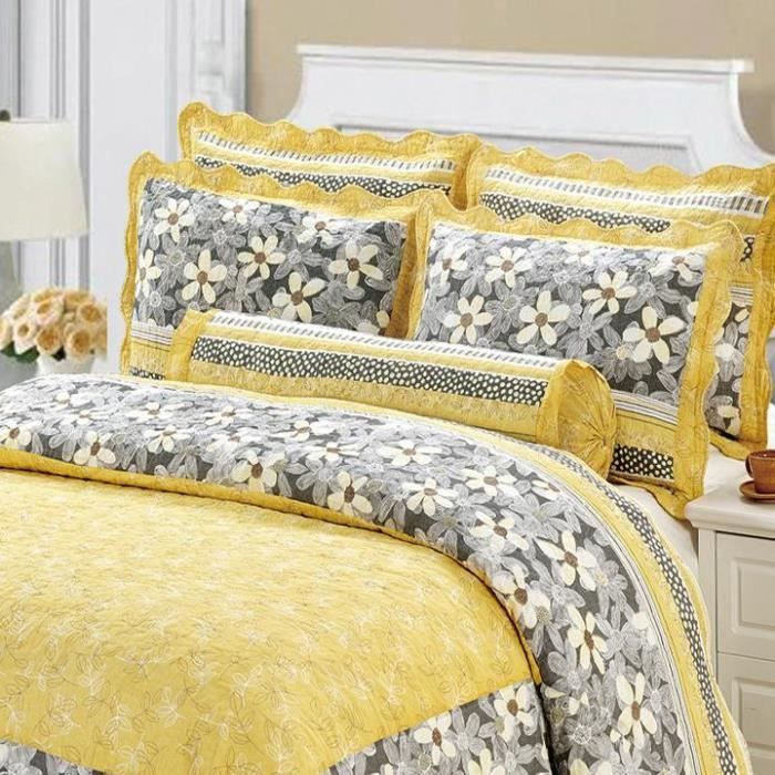 Boutis Et 2 Housses De Coussin Assorties - Vivaraise - King Size - Coton Multicolore