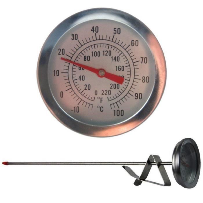 Thermomètre imperméable de thermomètre de tuyau de en métal de 63mm pour  industriel chimique THERMOMETRE - HYDROMETRE - Cdiscount