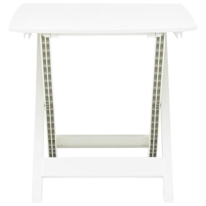VidaXL Table Pliable Jardin Vert 79x72x70 Cm Plastique - Idéale Extérieur Et Balcon