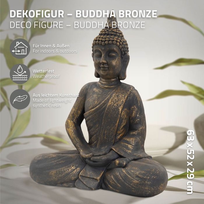 BOUDDHA ABHAYA, Thaïllande, Bois Doré - Sculptu