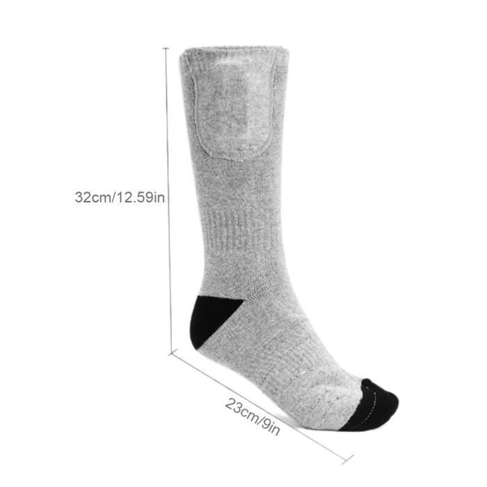 Chaussettes Chauffantes Électriques Rechargeables – 3 Niveaux De Chaleur, Sports D’Hiver, Pêche, Ski, Chasse (Taille Unique 36-44)