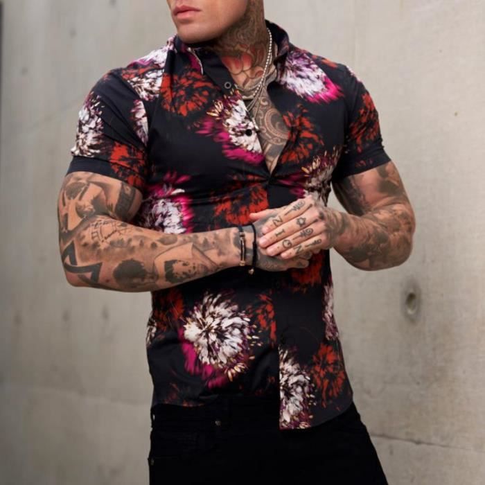Chemise homme imprimé vintage 2025