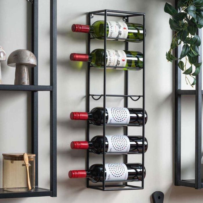 Porte-bouteille de vin steampunk en métal pour la maison, le